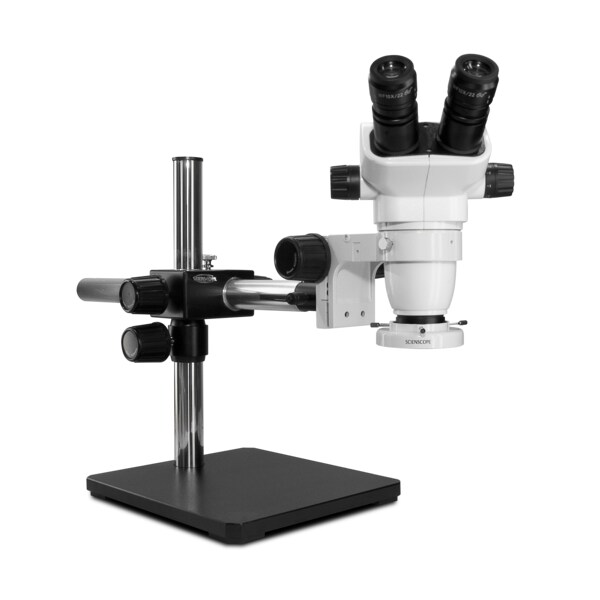 SSZ Stereo Zoom Microscope With Compact LED Light On Single Arm Stand